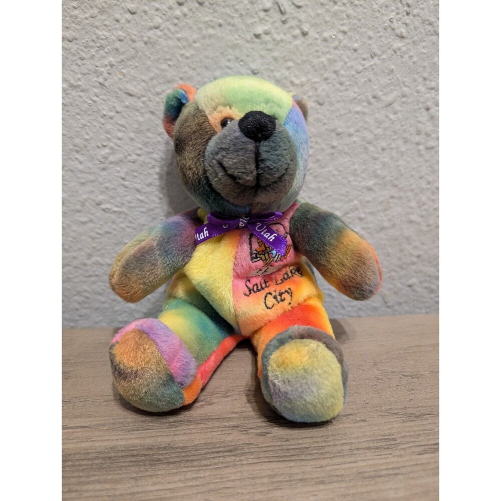 Symbolz Salt Lake City Crossroads of the West Souvenir Beanbag Bear Plush 2003